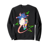 Mouse Skateboard Mouse Skateboarding Retro Skating Mouse Sweatshirt