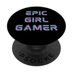 Retro Epic Gamer Girl Cool Gaming Stuff for Women Girls Y2K PopSockets Adhesive PopGrip