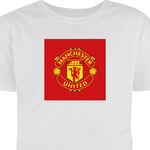 Barn-T-shirt | Bekväm T-shirt för Barn Manchester United vit 9-11 År