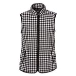 Trofe Houndstooth Vest Svart polyester Small Dam