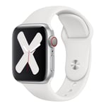 Silikone Rem För Apple Watch Band 44Mm 40Mm 45Mm 41Mm 49Mm 42Mm 38Mm Korpus Armband Iwatch Ultra 2 Serien 7 Se 3 4 5 6 89 White 42 44 45 49 mm S-M