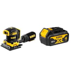 DEWALT DCW200N-XJ 18V XR Brushless 1/4 Sheet Palm Sander (Bare Unit) + DEWALT Battery