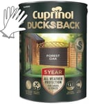 Cuprinol 5 year Ducksback Waterproof Garden Fence Paint 5L Forest Oak 5092434+GL