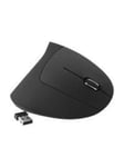 MediaRange - vertical mouse - 2.4 GHz - black - Vertical mouse - Optic - 6 knappar - Svart