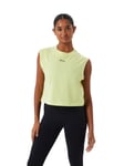 Björn Borg Women's Borg Cropped Tank Sunny Lime, S