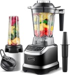 AMZCHEF Blender Smoothie Maker with Two Ways, 2000W Blenders for Kitchen with 3