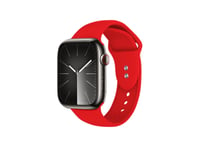 Crong Crg-44Lqb-Red, Klockarmband, Apple, Apple Watch 42/44/45/49Mm, Silikon, Metallisk