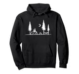 Overnight Vintage Camping Tent at Woods Outdoor Hiking Pullover Hoodie