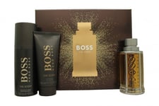 HUGO BOSS BOSS THE SCENT GIFT SET 100ML EDT + 100ML S/G + 150ML DEO SPRAY. NEW