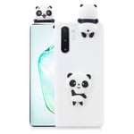 Cute 3D Samsung Galaxy Note 10 Plus skal - Vit