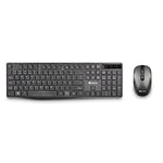 NGS Hype KIT - Clavier et Souris sans Fil, DPI: 800/1200/1600, Multi-dispositifs BT4.0+BT4.0+2.4Ghz (QWERTY Portugais)