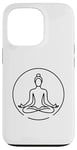 Coque pour iPhone 13 Pro Simple Yoga Line Art Bun Girl