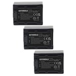EXTENSILO 3x Batteries compatible avec Sony FDR-AX53, FDR-AX700, FDR-AX53E, FDR-AX100E appareil photo, reflex numérique (1640mAh, 7,2V, Li-ion)