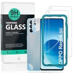 Ibywind Screen Protector For Oppo Reno 6 5G[2 Pack],9H Hardness Tempered Glass,With 1Pc Camera Lens Protector,Easy to Install