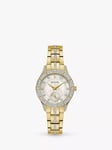 Bulova 98L283 Women's Phantom Crystal Diamond Bracelet Strap Watch, Gold/Mother-Of-Pearl