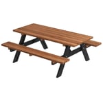 Bänkset Standard, 6-sits, Svart/Thermowood