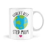 Tongue in Peach Mum Mugs | World's Best Stepmum Mug | Novelty Mug for Her Thank You Birthday Christmas Mug Cheer Up Mother's Day Step Parent | MBH2127