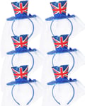 PACK OF UNION JACK MINI FASCINATOR HAT BRITISH FLAG GB TEAM FANCY DRESS LOT