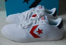 Converse All Star Point Star Ox Trainers Pumps White Red Enamel 563431C UK8.5/43