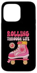 Coque pour iPhone 14 Pro Max Roller Derby Retro Vintage Design pour Femmes Roller Patinage