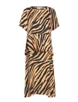 InWear Iw50 23 Turlingtoniw Dress Knälång Klänning Brun [Color: LARGE ANIMAL STRIPES ][Sex: Women ][Sizes: 32,34,36,38,40,42,44 ]