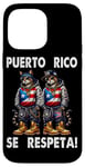 iPhone 14 Pro Max Puerto Rico Se Respeta Twin Cats PR Flag Gatos Boricua Case