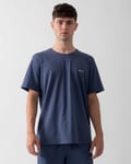 Boss Orange Mix&Match Mens Stretch-Cotton Loungewear T-Shirt with Embroidered Logo - Navy material_cotton - Size Medium