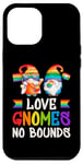 Coque pour iPhone 12 Pro Max LGBT, couples de nains de jardin, couleurs arc-en-ciel