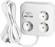 Orno Square Grenuttag Med Usb-Laddare 3X2p+Z (Schuko), 2Xusb-A, Kabel 3X1,5Mm2, 1,4M