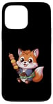 Coque pour iPhone 13 Pro Max Renard kawaii avec Hanami Dango