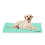 Relaxdays Self-Cooling Dog Mat, 60 x 100 cm, Wipeable, Gel Pad, Cooling for Animals, Turquoise