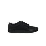 Vans Childrens Unisex Atwood Low Top Lace-Up Black Canvas Kids Plimsolls KI5186 - Size UK 1