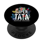 Super Tata, annonce de grossesse, Beau cadeau Pour Tante PopSockets PopGrip Interchangeable