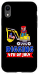 Coque pour iPhone XR Drapeau américain amusant pour creuser le 4 juillet