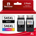 Buntoner Cartouches D'Imprimante Compatibles Pg-545Xl Cl-546Xl Pour Canon 545Xl 546Xl Pour Canon Pixma Mg2450 Mg2550 Mg2950 Mg3050 Ip2850 Mg3051 Ts3150 Ts3052(Noir, Couleur)