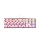 CHERRY MX BOARD 3.0 S, Clavier de Jeu Mécanique Filaire, Disposition Allemande (QWERTZ), Boîtier en Aluminium, Éclairage RGB, MX SILENT RED Switches, Pink