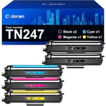 Tn247 Compatible Cartouche De Toner Pour Brother Tn243 Tn 247 Pour Brother Dcp L3550Cdw Mfc L3750Cdw Mfc L3770Cdw Hl L3210Cw Hl L3230Cdw Hl L3270Cdw (5-Pack)