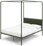 Habitat Damon 4 Poster Double Metal Bed Frame - Green