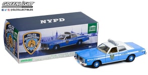 1978 DODGE MONACO POLICE BLUE "NYPD" 1/18 DIECAST MODEL CAR BY GREENLIGHT 19132