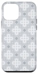 Coque pour iPhone 12 mini Grey Crosse Circle Square Ring Modern Geometric Pattern