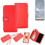 2in1 cover wallet + bumper for Nokia 8.3 5G Phone protective Case red