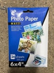 6 x 4" Matt Printer Photo Paper 26 Sheets 235gsm For Most Home Inkjet Printers