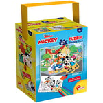 Lisciani - Puzzle Mickey Mouse - Puzzle 60 Pièces - Double Face - Verso A Colorier - Jeu Educatif - A partir de 4 ans