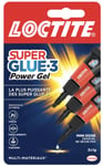 Lot 3 colle ultra puissante gel flexible enrichi en caoutchouc super glue 3 LOCT