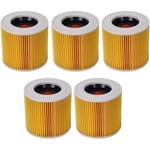 5-pack ersättningsfilter för DEYIN till Karcher dammsugare WD2250 WD3.200 MV2 MV3 WD3 A2004 A2204 HEPA-filter 2 MV3 WD3