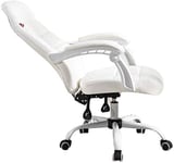 FTFTO Home Accessories Modern Minimalist Home Computer Chair Office Boss Chair Student Back Reclining Stool Swivel Chair (Color : White) Orange