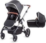 NEW Silver Cross Wave 2 in 1 Pushchair and Carrycot in Charcoal Grey