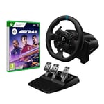 Logitech G G923 Racing Wheel and Pedals, TRUEFORCE up to 1000 Hz Force Feedback, for Xbox Series X|S|One, PC - Black + EA SPORTS F1 24 Standard Edition XBOX Series X | VideoGame | English