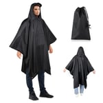 AiQInu Poncho Pluie Imperméable Hommes et femmes, 3 in 1 Cape de Pluie Femme, Veste Coupe-Pluie Cape, Multi-Fonctionnel Poncho Tapis, Indispensable pour la randonnée et l'escalade