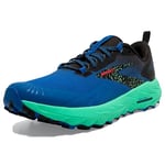 Brooks Homme Cascadia 17 Sneaker, Victoria Blue Black Spring Bud, 44.5 EU